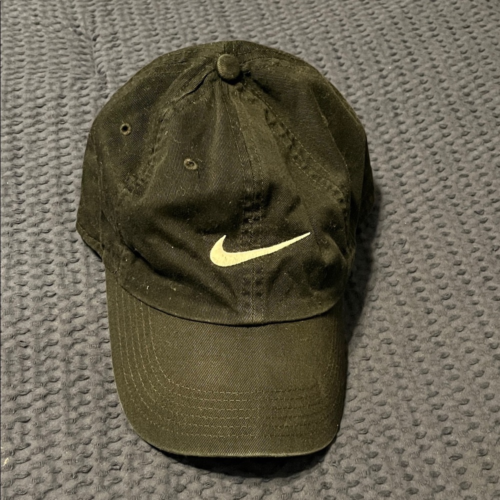 Nike Black Cap with White Logo